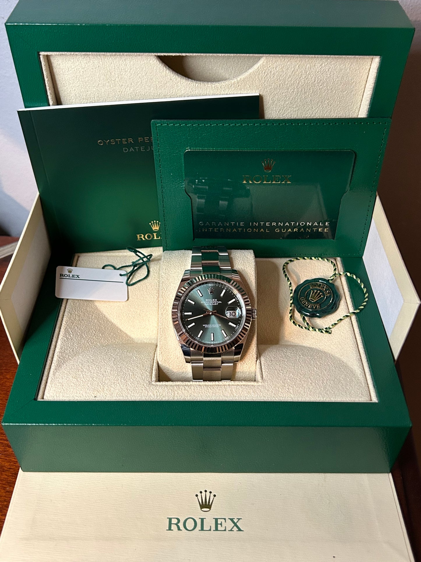 Like New 2023 Rolex Datejust Mint Green Dial