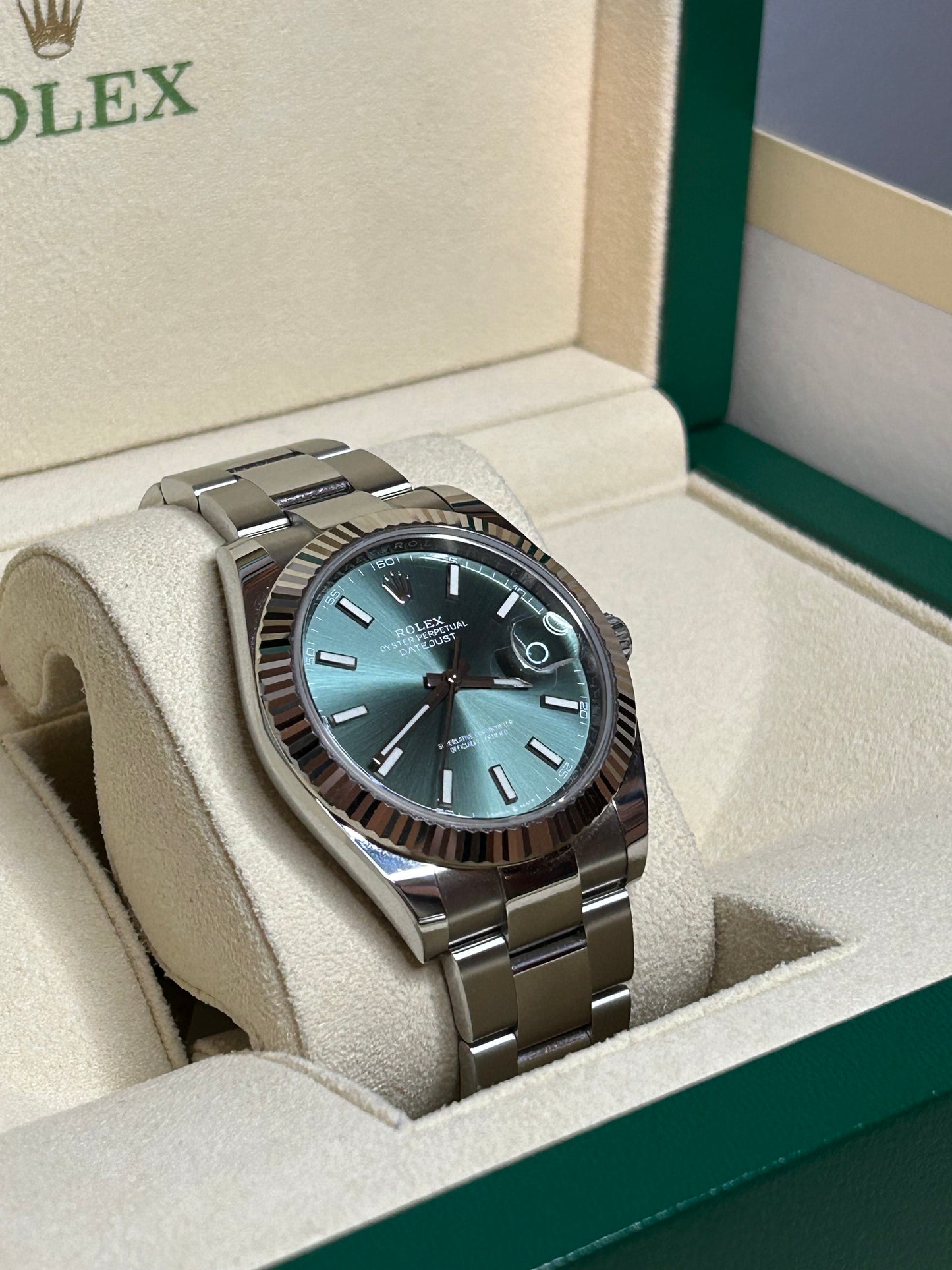 Like New 2023 Rolex Datejust Mint Green Dial