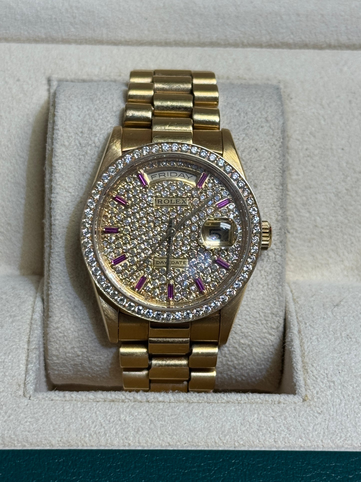 1990’s Rolex day date 36 diamond dial and bezel