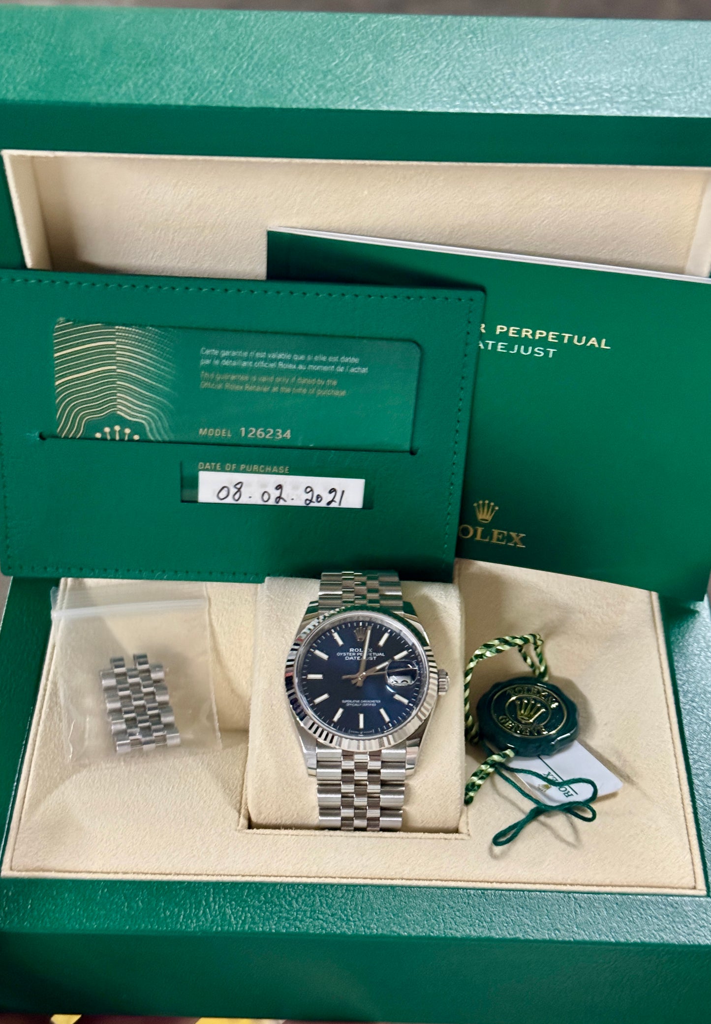 2021 Rolex Datejust 36 #126234