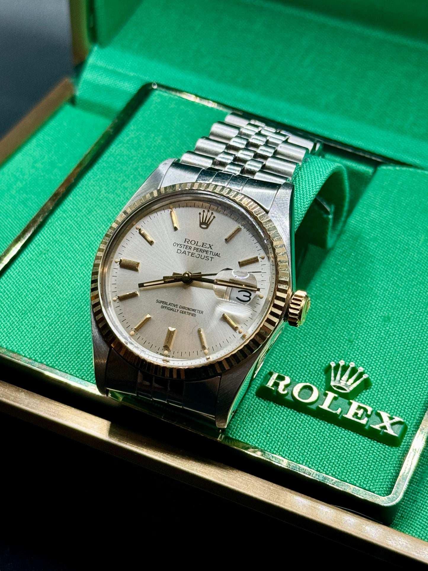1983 Rolex Datejust 36 16013 18KT Yellow Gold Bezel