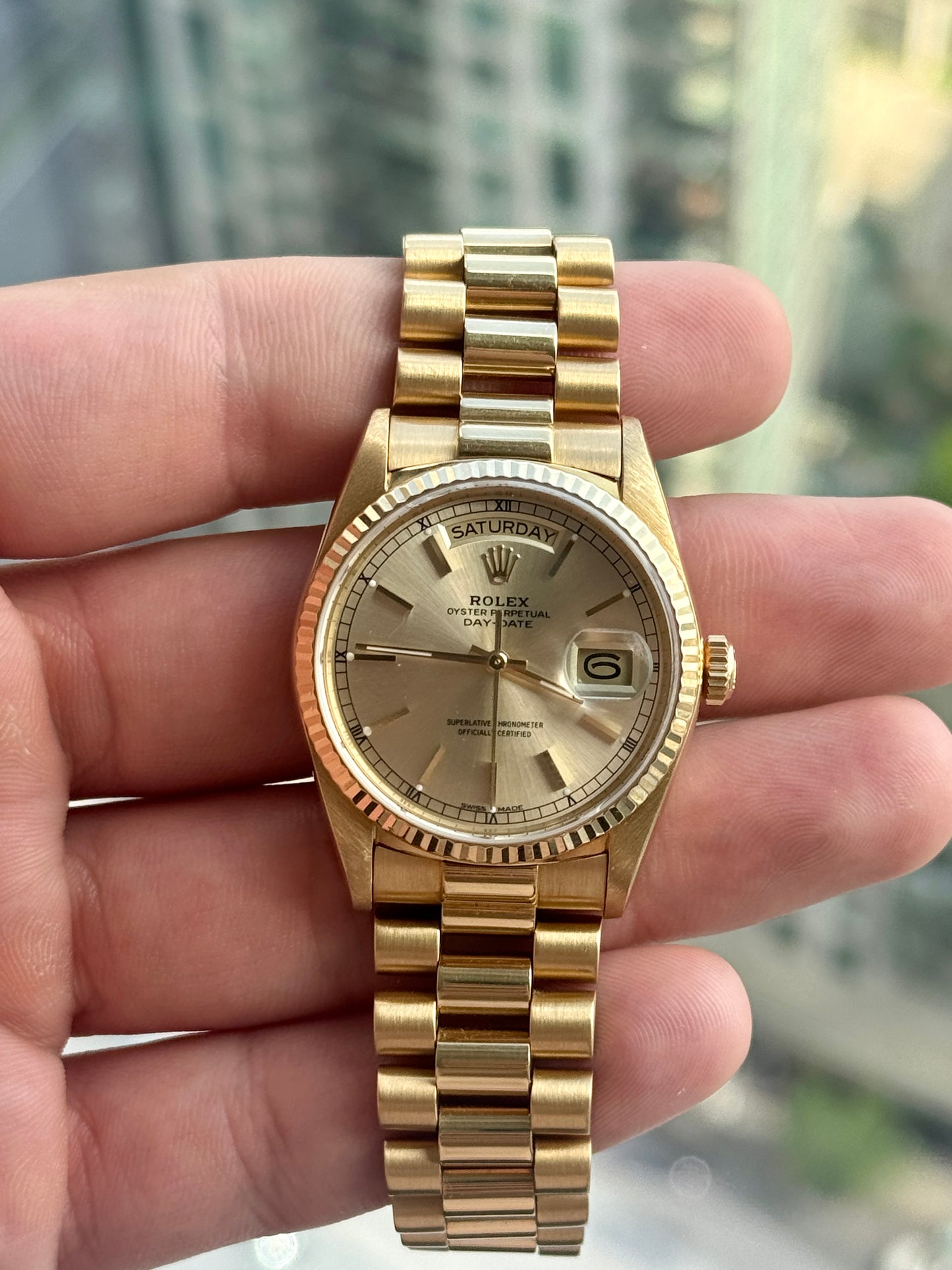 1988 Rolex Day-Date 18038 18KT Yellow Gold