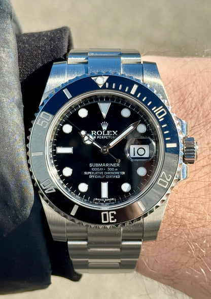 Rolex Submariner Date Black Dial on wrist