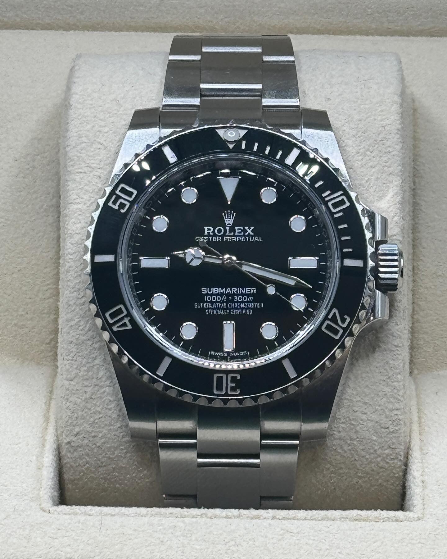 2019 Rolex Submariner No Date Black Dial in box 