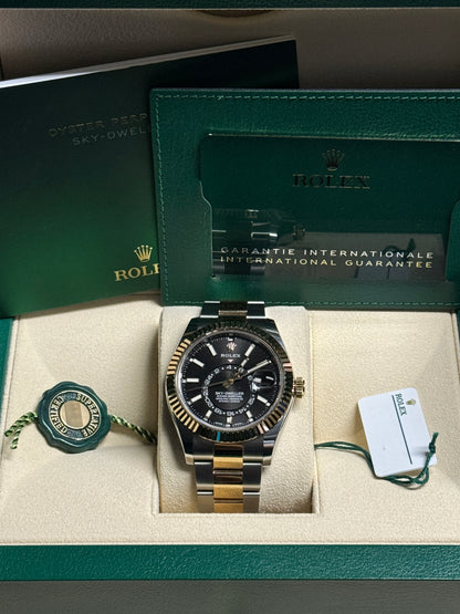 2022 Rolex Sky-Dweller Two-Tone Black Dial