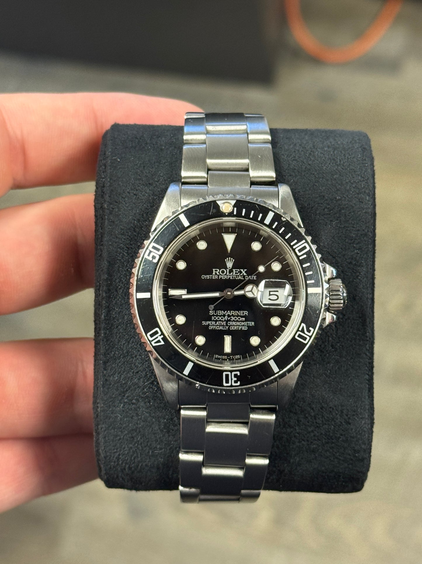 1989 Rolex Submariner Date 16610LN front view