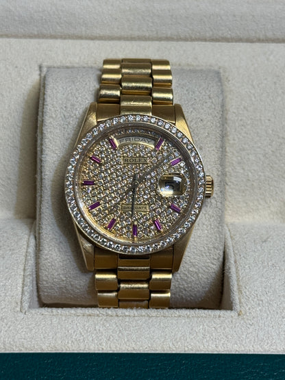 1990’s Rolex day date 36 diamond dial and bezel