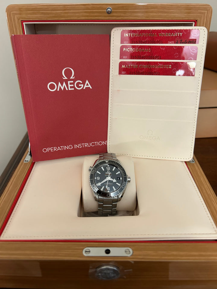 2021 Omega Seamaster Planet Ocean 39mm box and papers