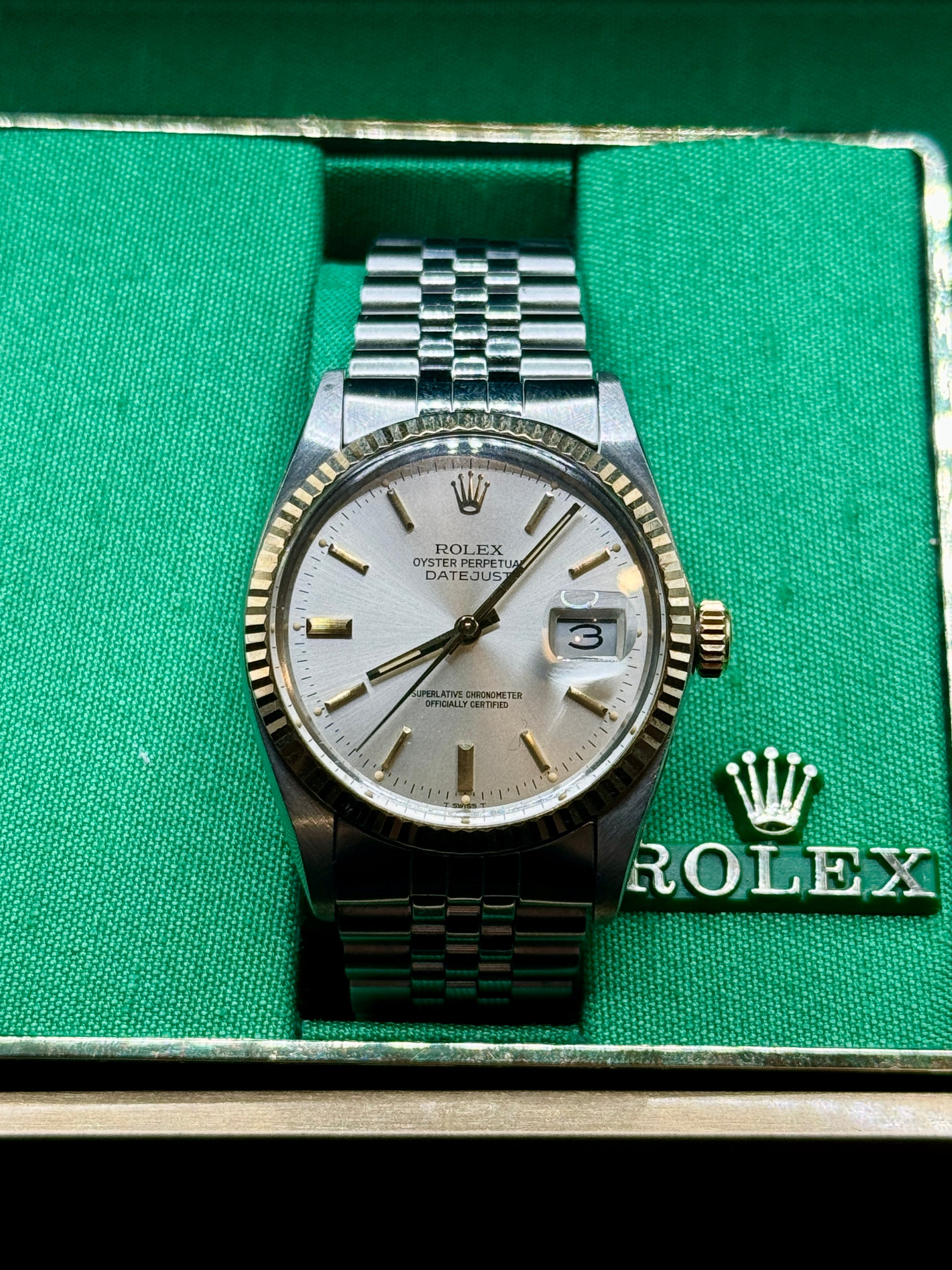 1983 Rolex Datejust 36 16013 18KT Yellow Gold Bezel