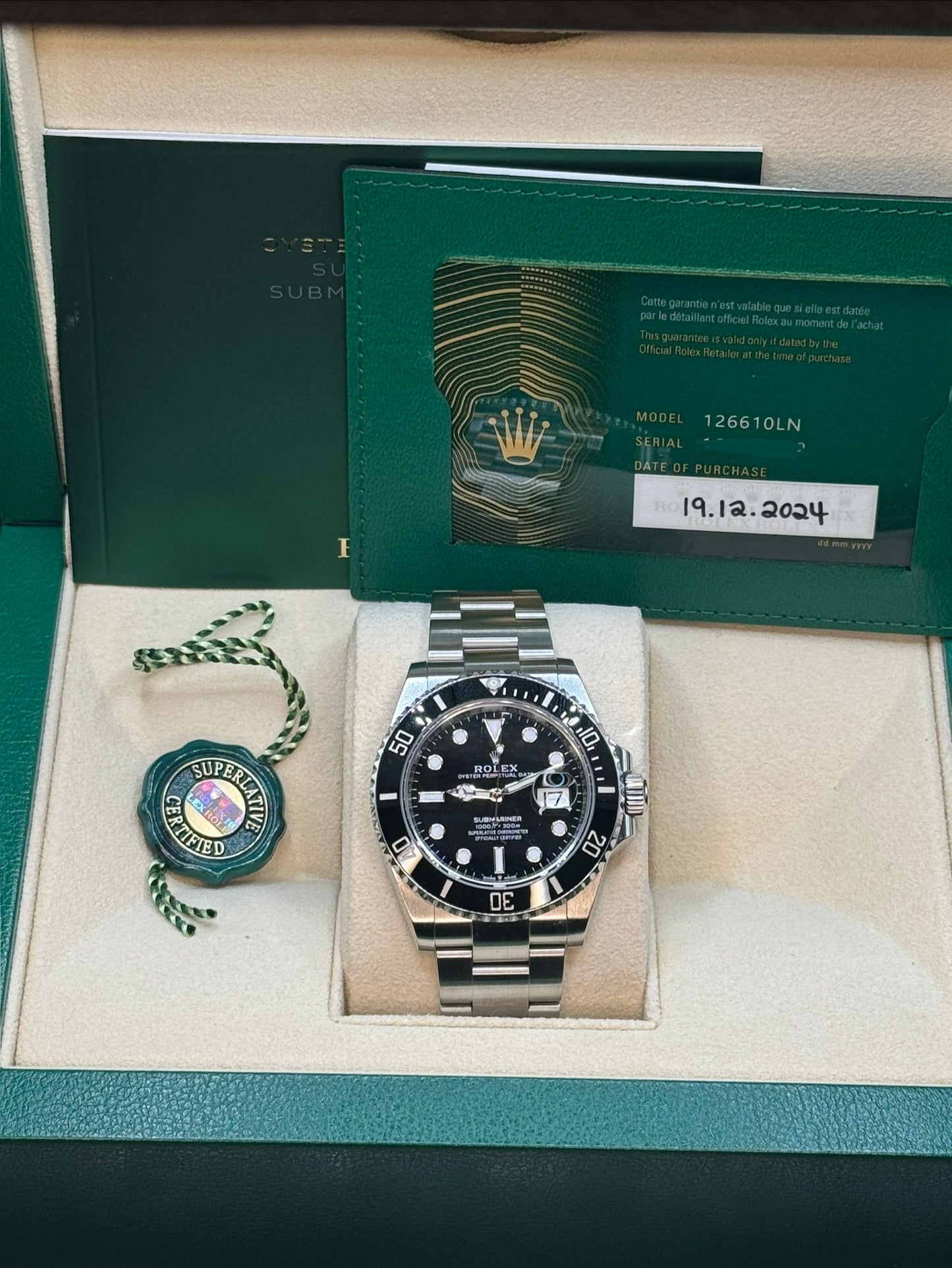 2024 Rolex Submariner Date 126610LN complete set