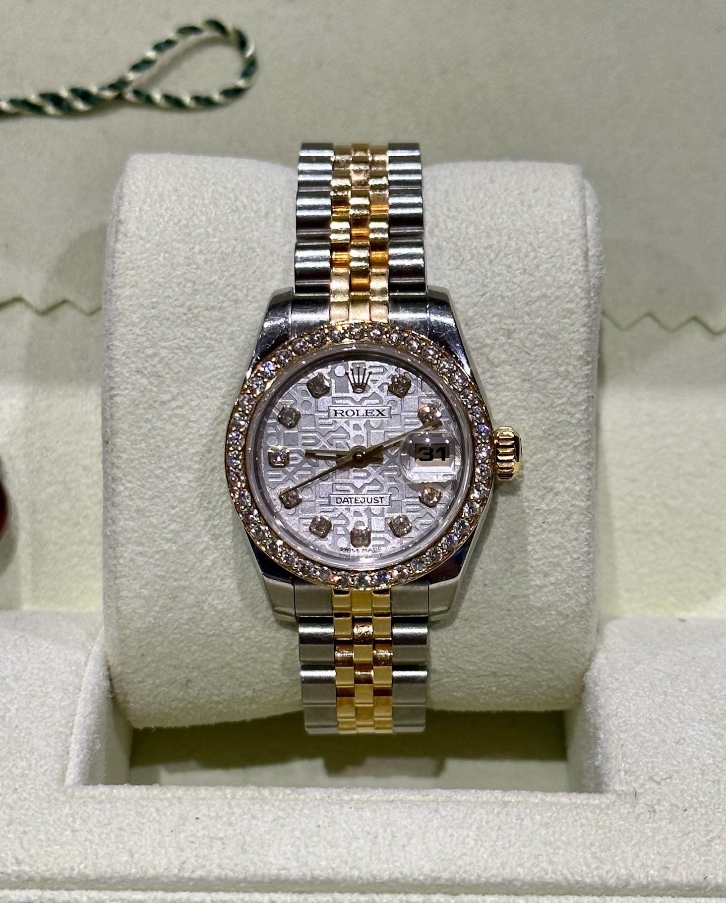 2009 Ladies Datejust 26mm 179173 Two Tone Computer Dial + Factory Diamond Bezel and Markers