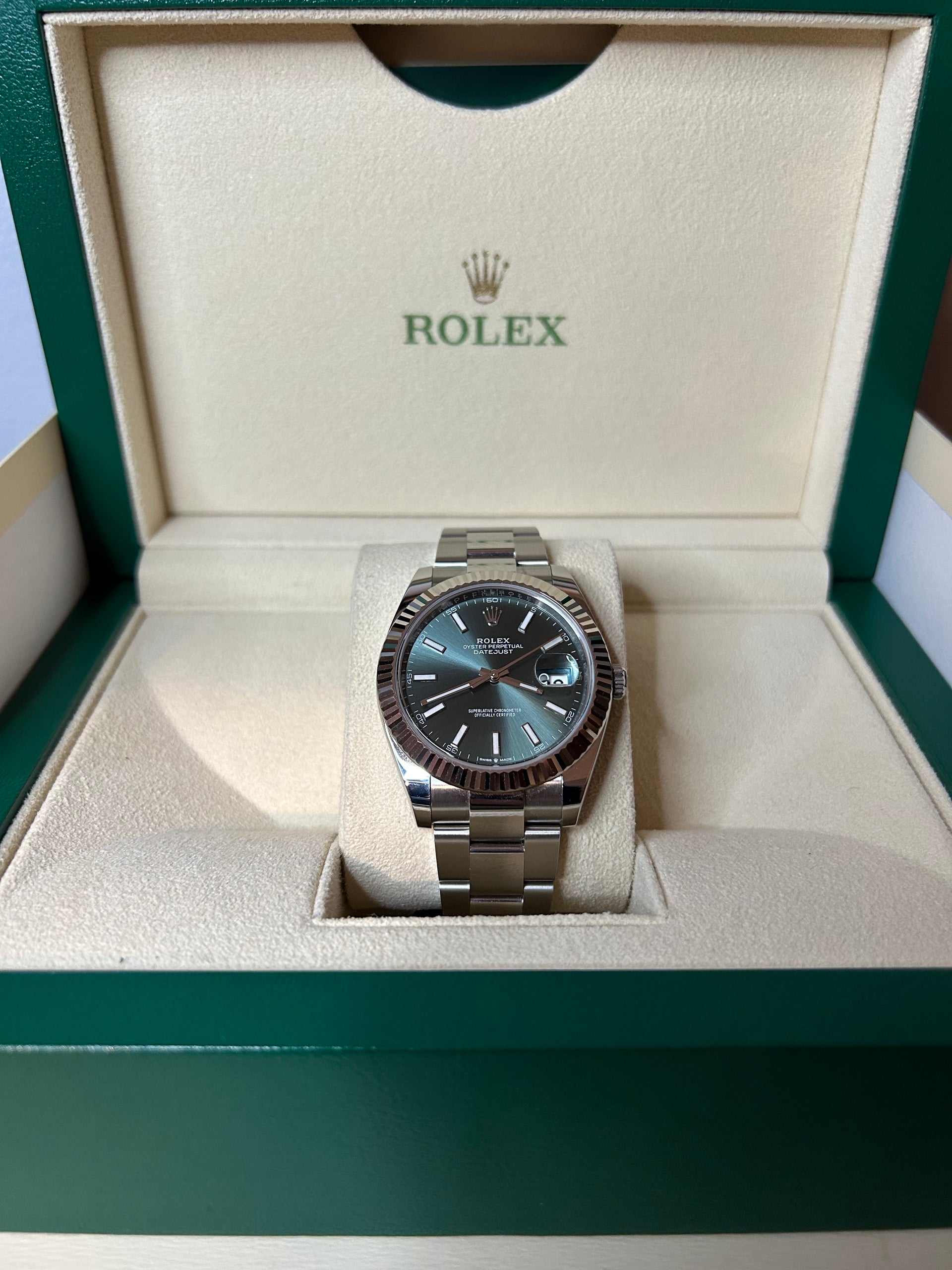 Like New 2023 Rolex Datejust Mint Green Dial