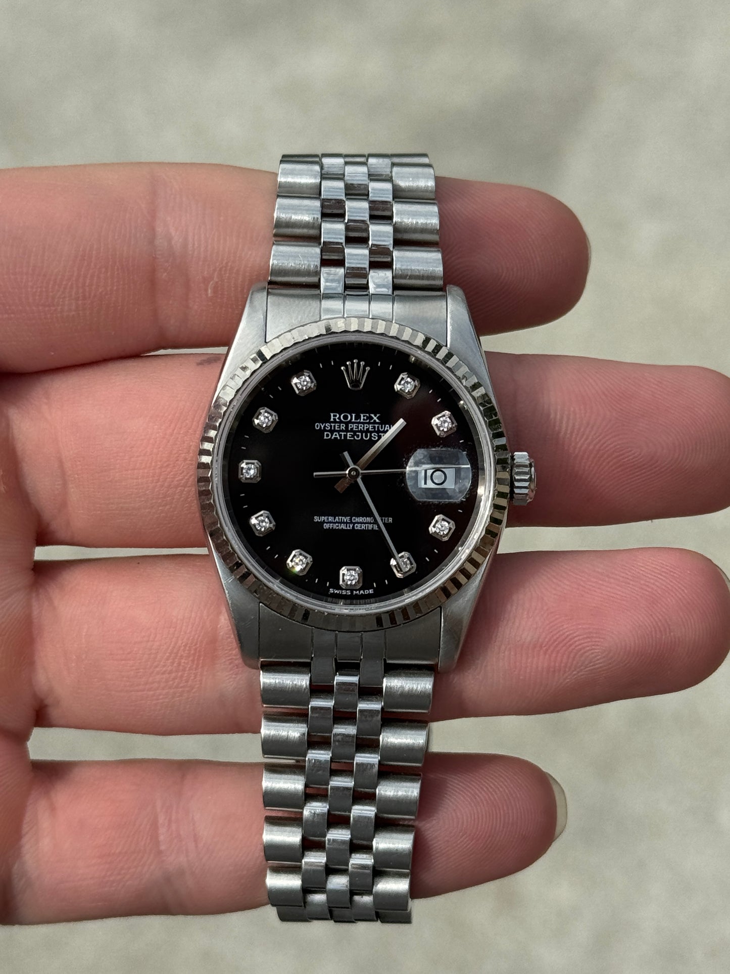 Rolex Datejust 36 16234 F serial 2003-2005