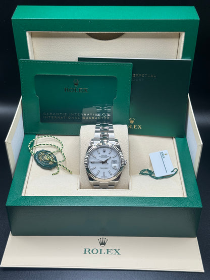 Brand New 2024 Rolex Datejust 41 White Dial 126334