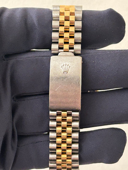 1988 Rolex Datejust Champagne Tapestry Dial Two-Tone Stainless Steel and 18KT Yellow Gold