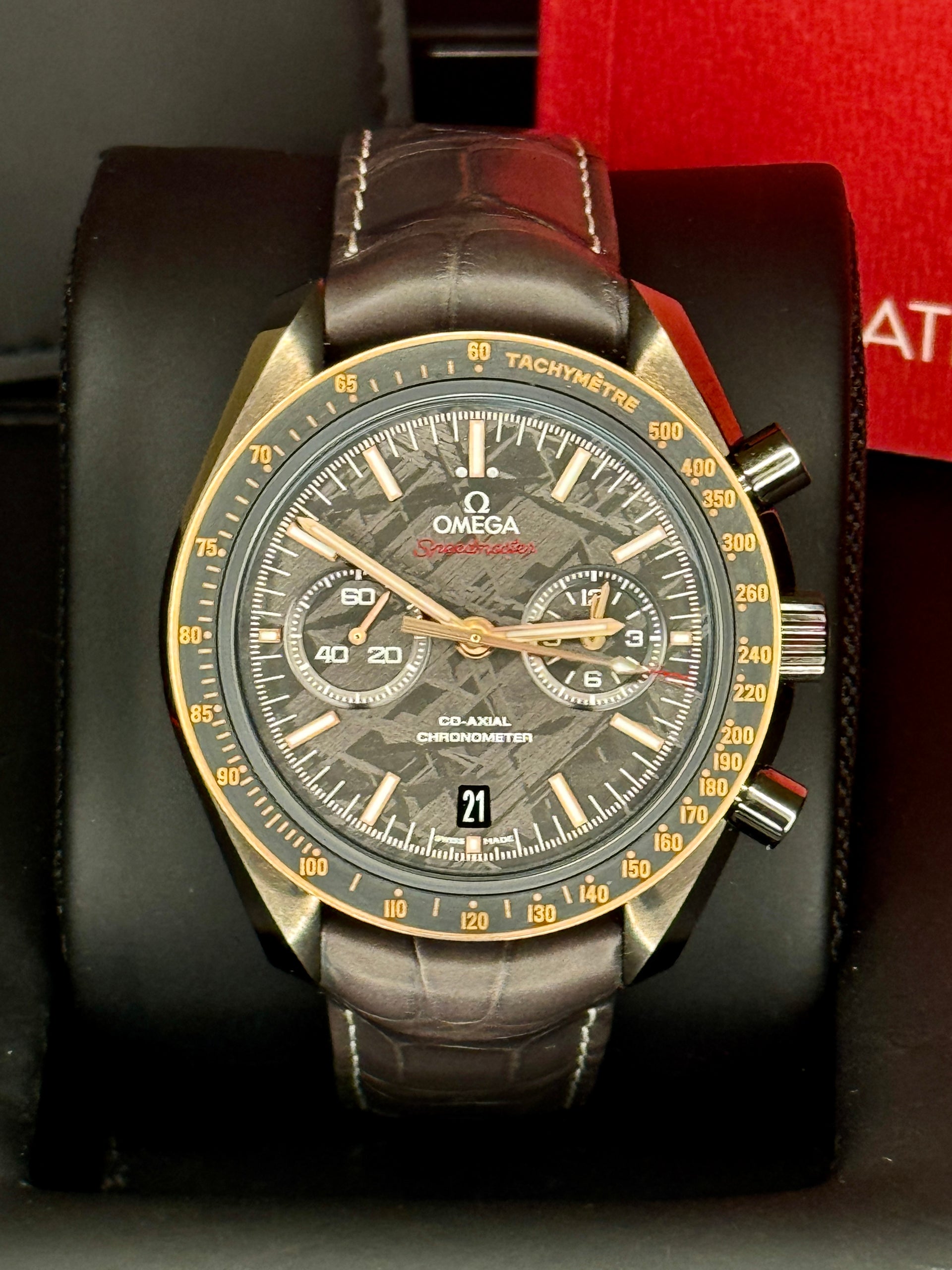 2021 Omega Speedmaster Grey Side of the Moon Meteorite Dial