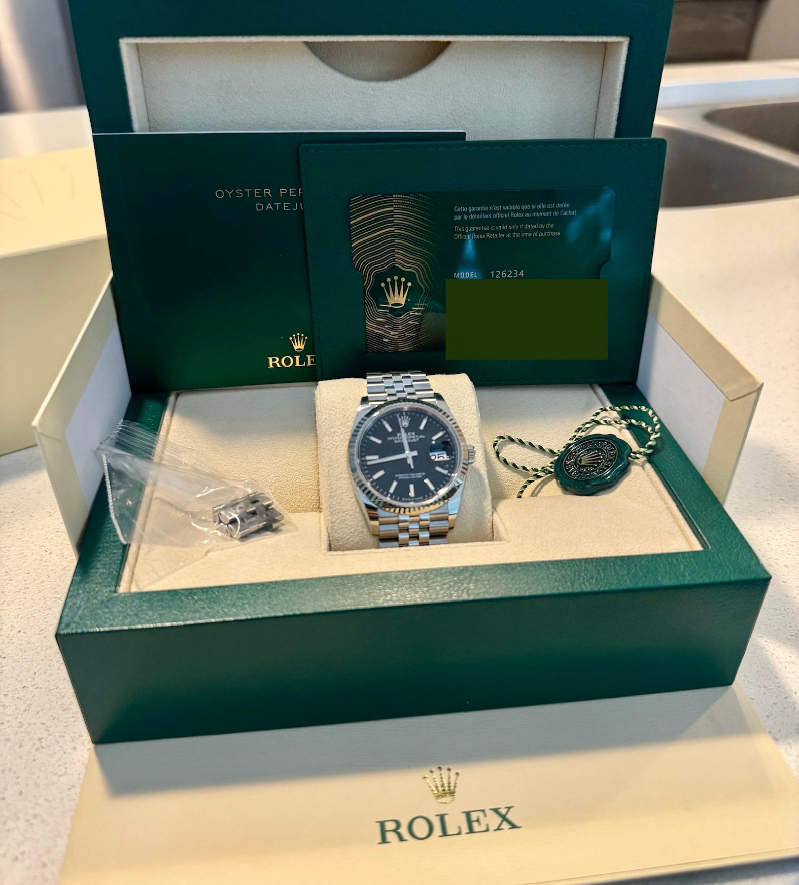 New 2024 Rolex Datejust 36 126234 Black Dial on Jubilee