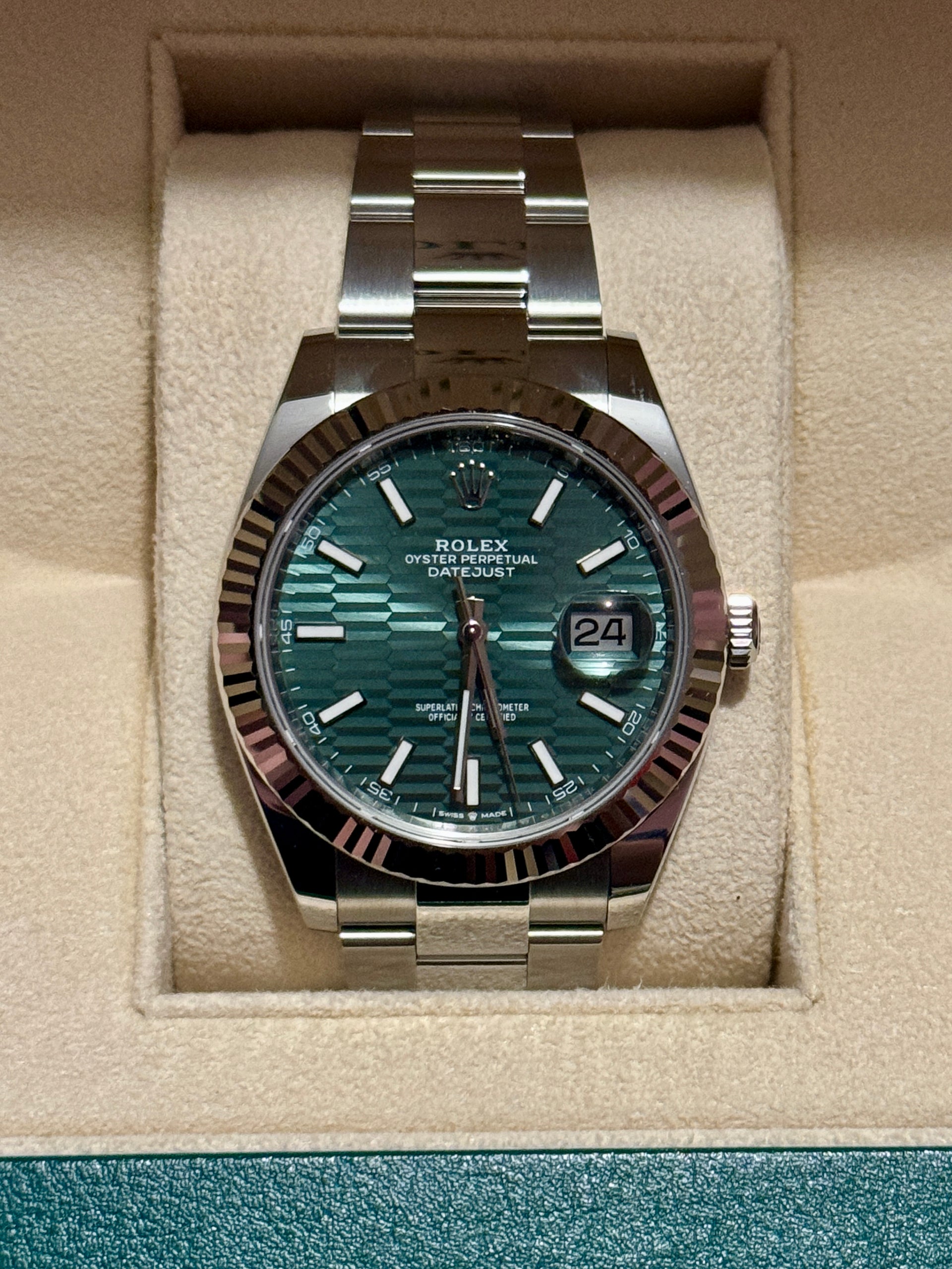 2023 Rolex Datejust Green Motif Dial 126334