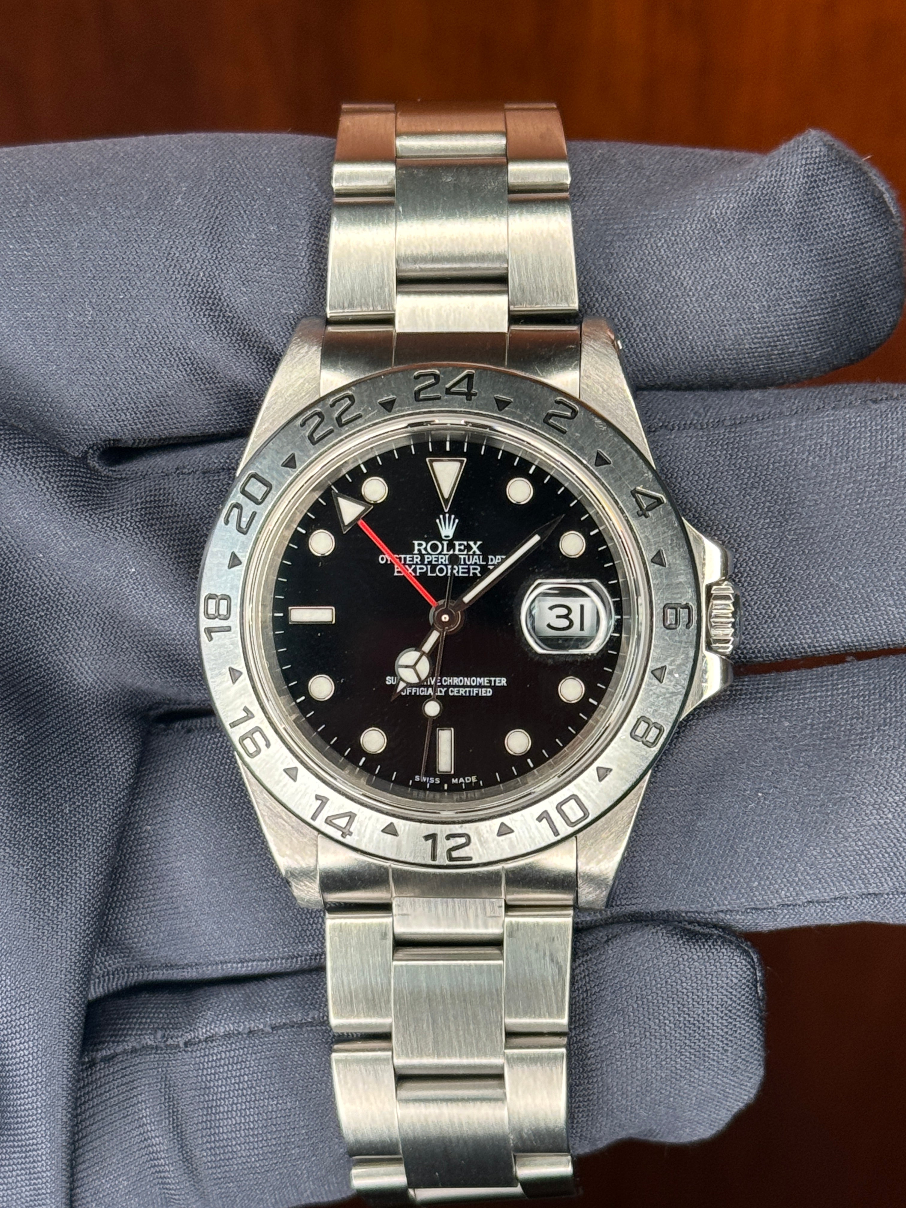 1998 Rolex Explorer II 16570 Black Dial 