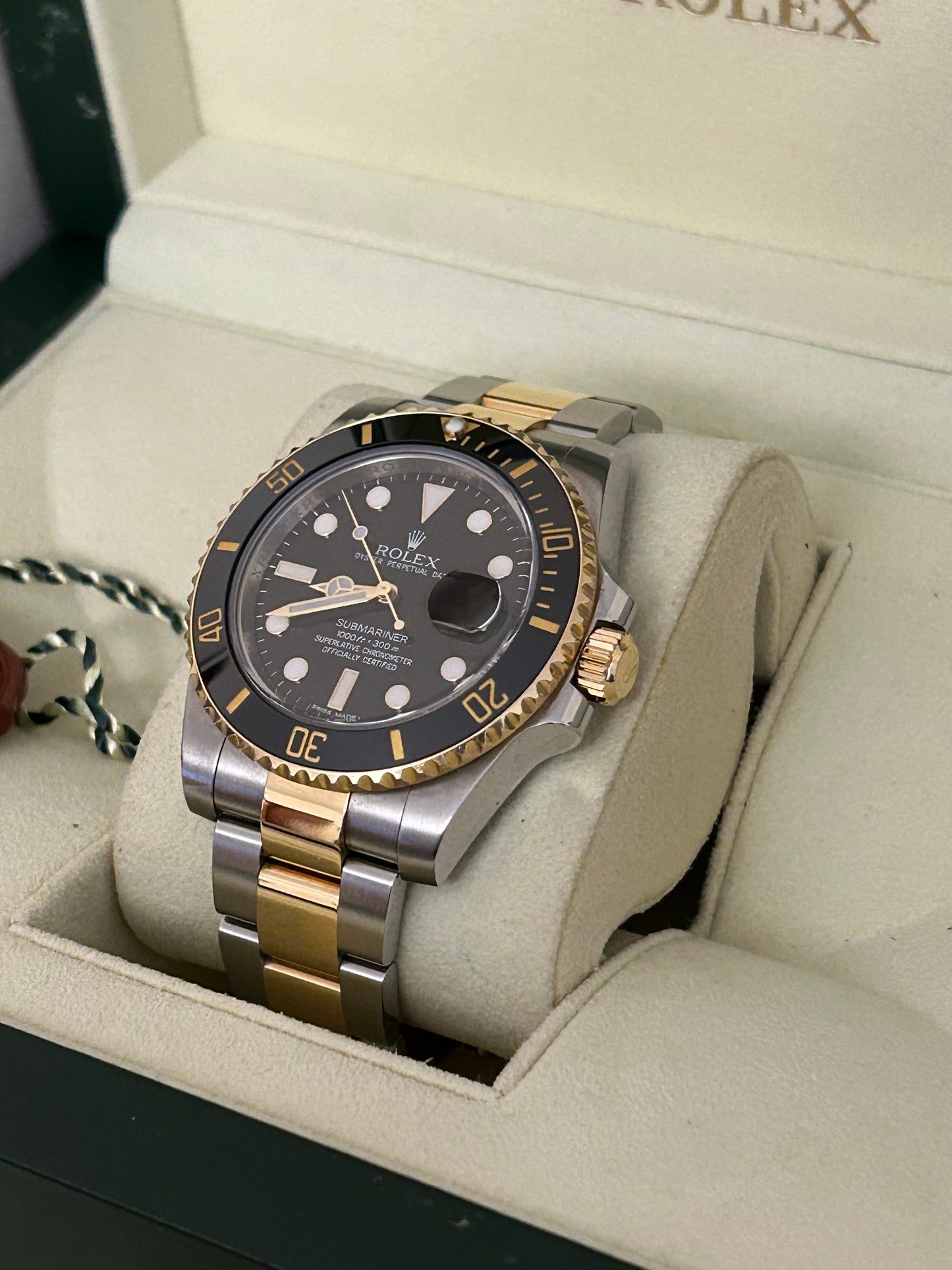 2010 Rolex Submariner Date Two-Tone Stainless Steel and Yellow Gold Black Dial 116613LN