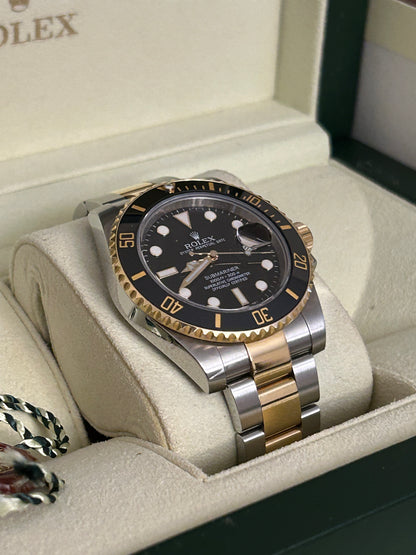 2010 Rolex Submariner Date Two-Tone Stainless Steel and Yellow Gold Black Dial 116613LN